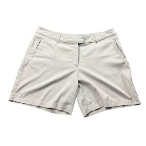 Lady Hagen Golf Shorts Womens 14 Beige Performance Bermuda Stretch